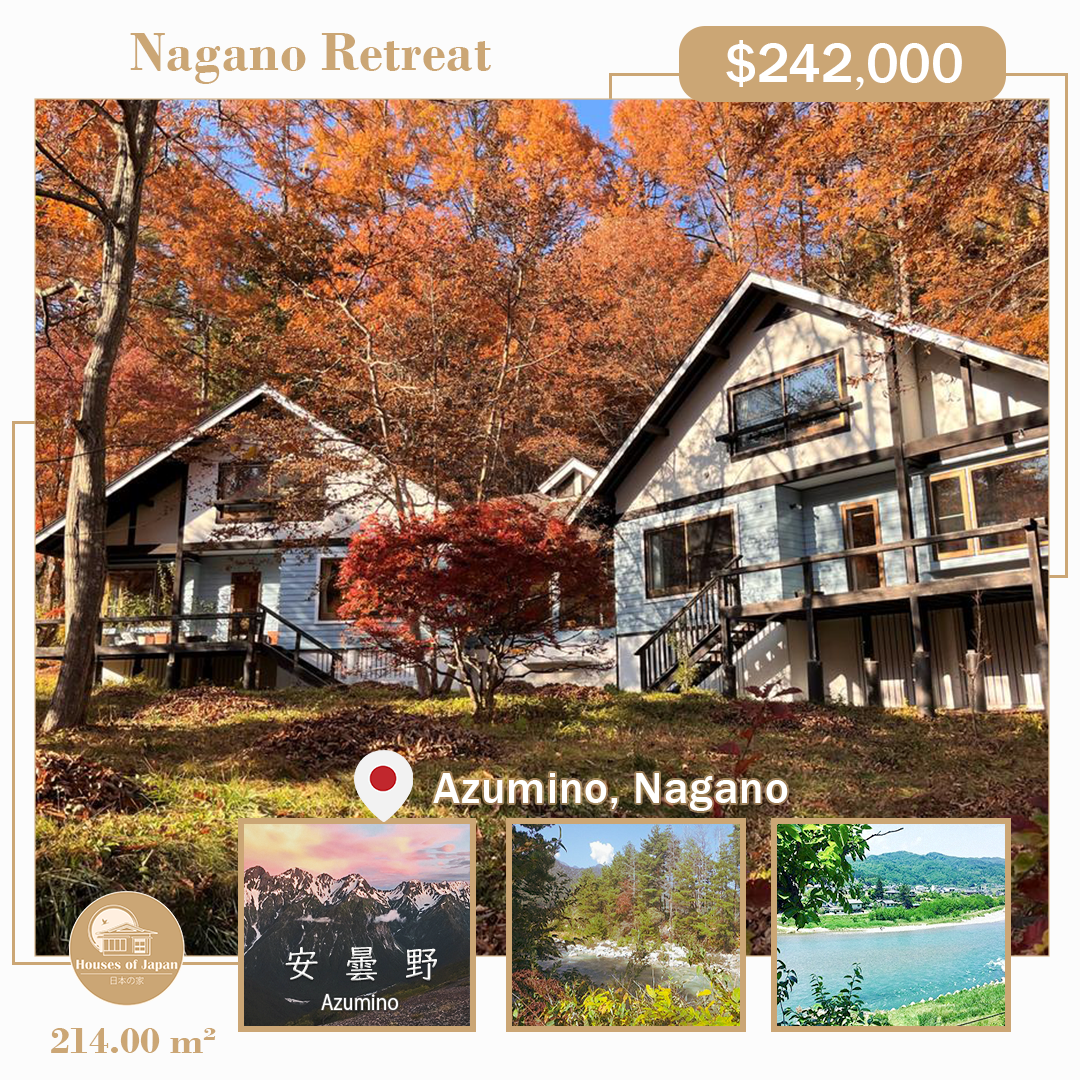 Exemples of Japanese Houses published in Houses of Japan instagram account - TWO houses for ONE, ONLY in JAPAN for just $242,000 perfect for RBNB in JAPAN at Nagano Prefecture